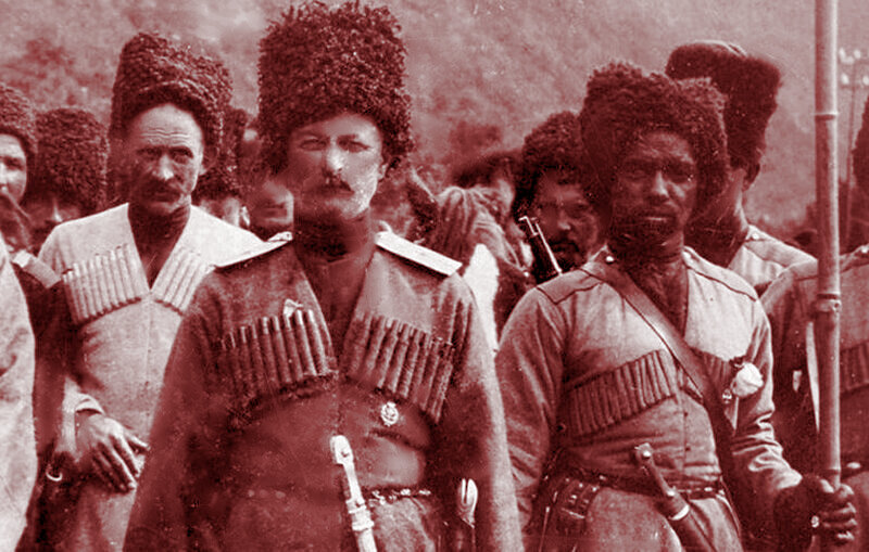Всадники Абхазской сотни Черкесского полка легендарной Дикой дивизии. Фото 1914 года.
