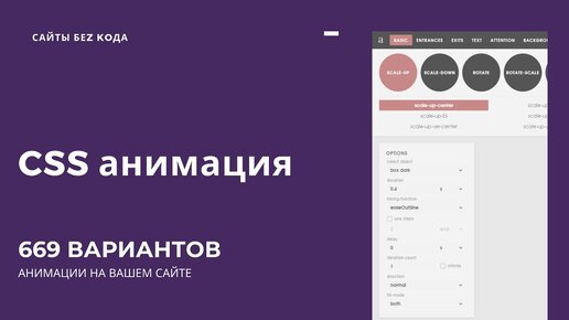 Создание анимации на сайте. 669 бесплатных вариантов. Настройка и установка на практике.