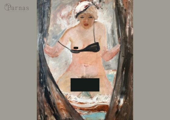 А. Дейнека. За занавеской, 1933