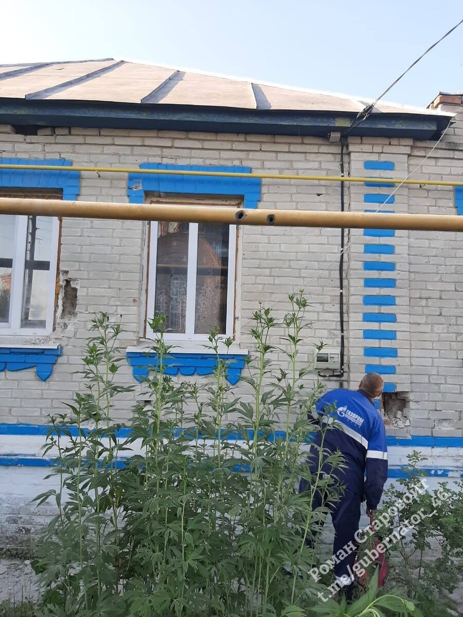     Обстрелу со стороны Украины подверглись два села в Курской области. Фото: телеграм-канал Романа Старовойта