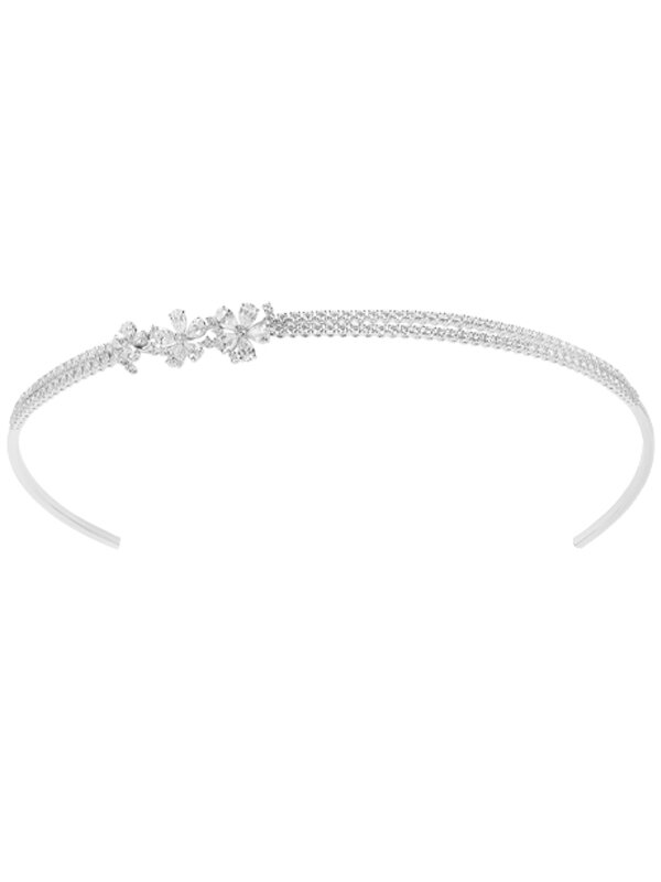Тиара Mercury Flower из белого золота с бриллиантами