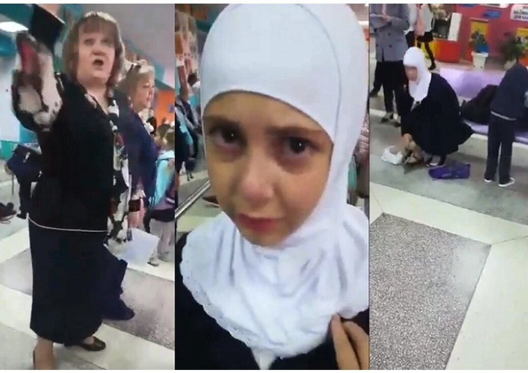 Девочки в хиджабе занимаются спортом баскетбол