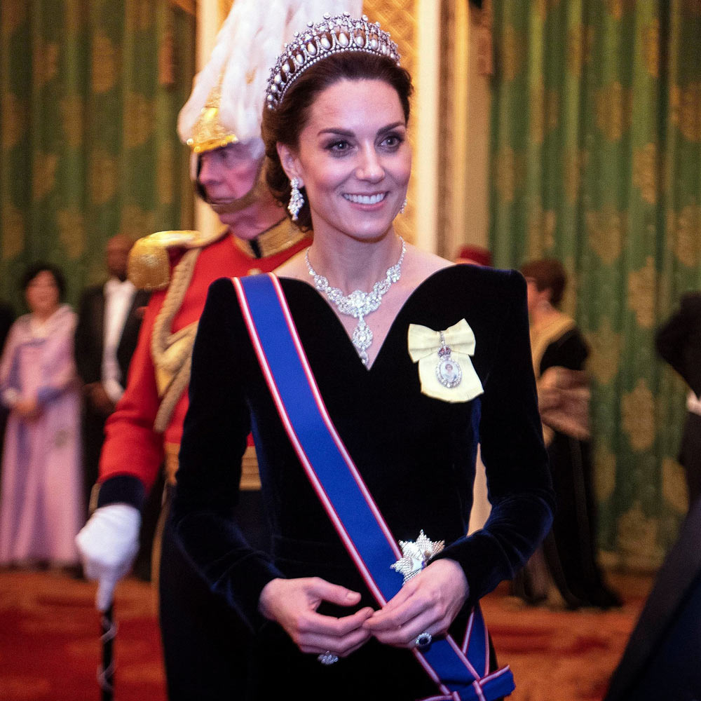 Кейт Миддлтон в ожерелье Низама из Хайдарабата.