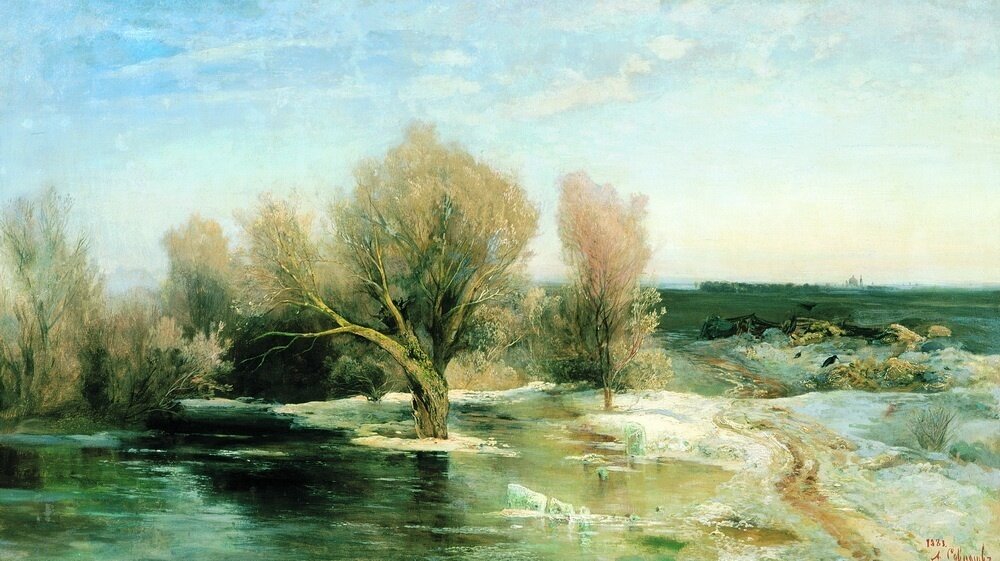 "Весна", А.К. Саврасов, 1883. Саратовский художественный музей.