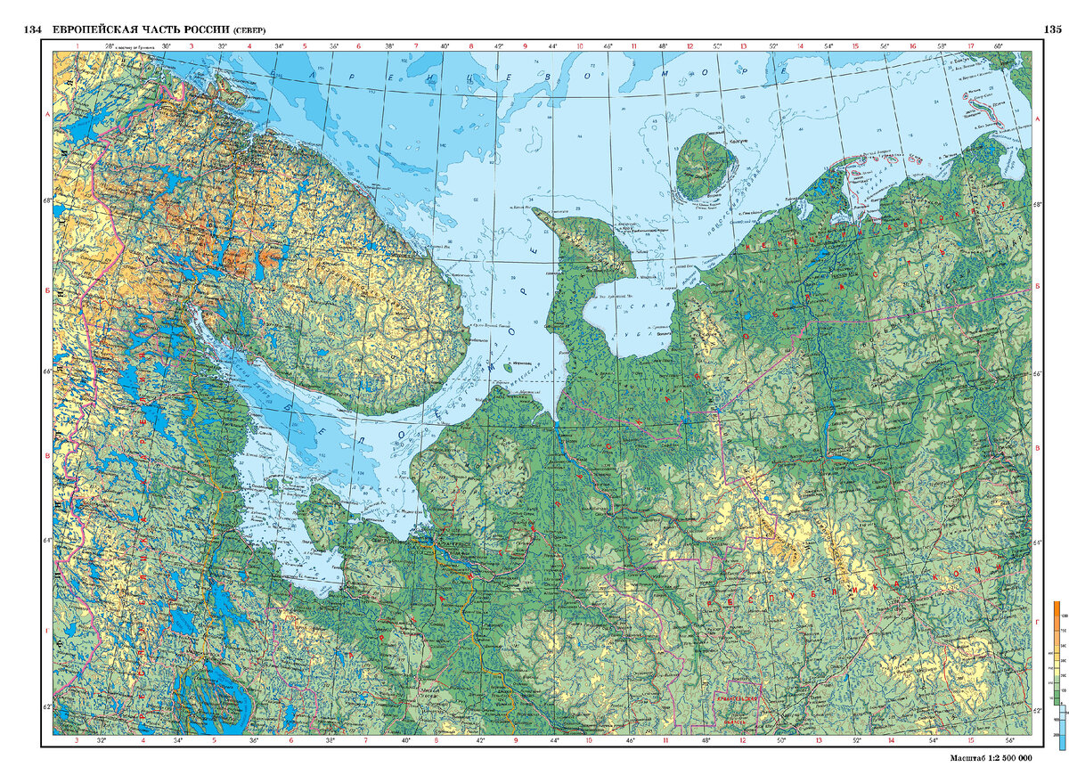 Карта севера европейской части россии
