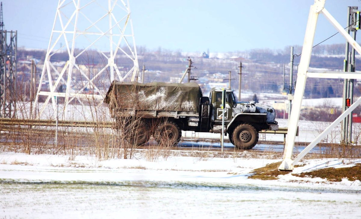 Российская военная техника в Белгороде, февраль 2022. Фото: HS