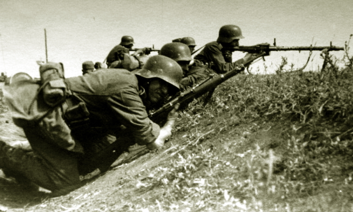 Немецкая пехота в бою