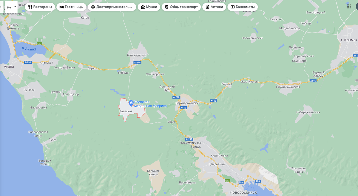 Скриншот с Гуглкарт. Не очень качественно, но понятно что и где. 