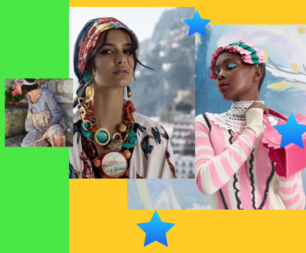 бохо стили разных диазйнеров разных стран мира- фотоколлаж автора 