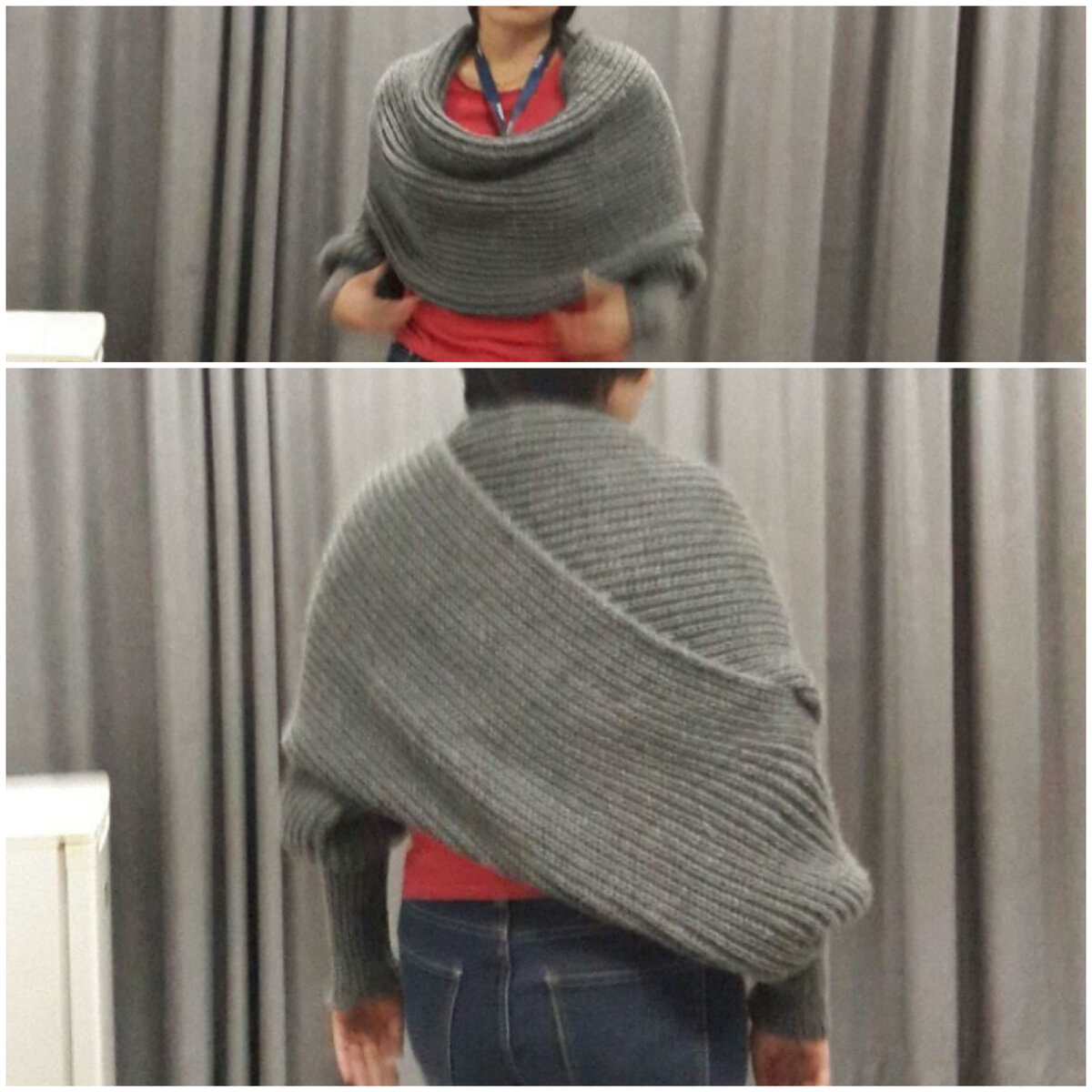 Шарф-трансформер, фото и работа автора