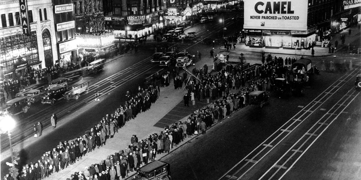 Очереди за едой в Нью-Йорке 1932 года 
