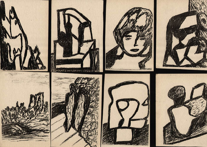 Борис Кошелохов. Серия эскизов к проекту «Два пути»