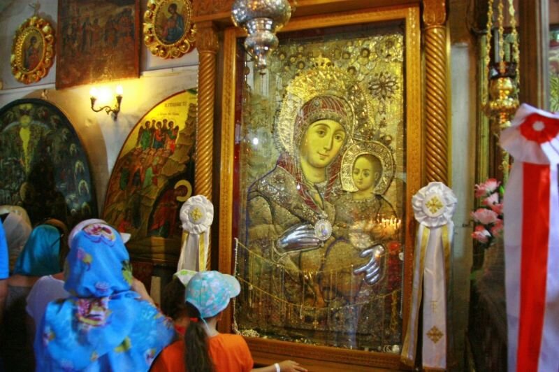 ⛪Чудотворная икона Богородицы Вифлеемской в базилике Рождества Христова. Богородица улыбается нам🙏