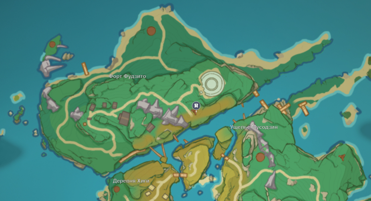 Фото взято с помощью официальной интерактивной карты от miHoYo - разработчиков игры Genshin Impact