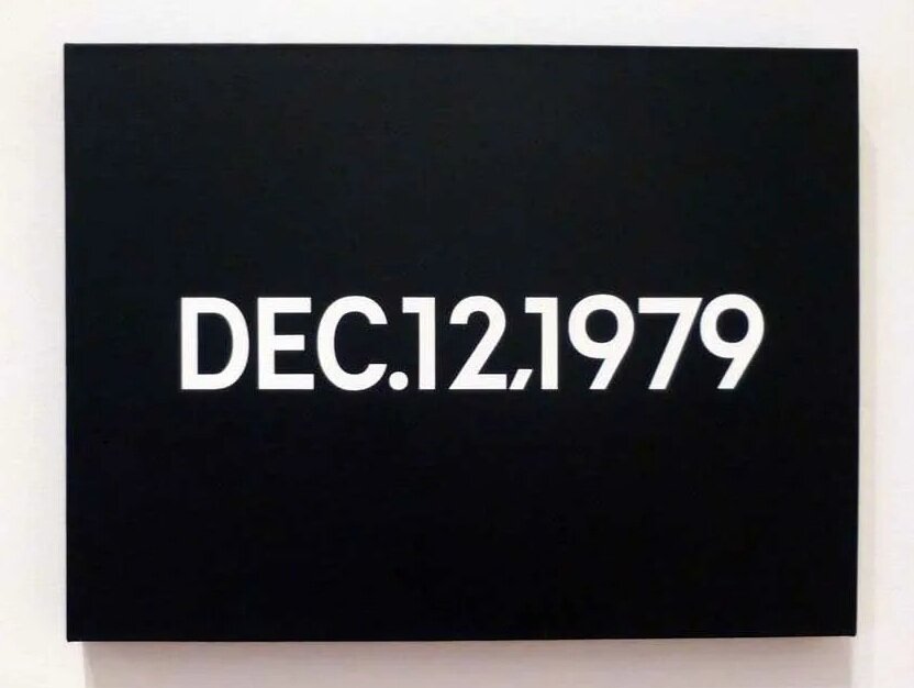 Работа художника Она Кавары "DEC.12,1979". Изображение из открытых источников.