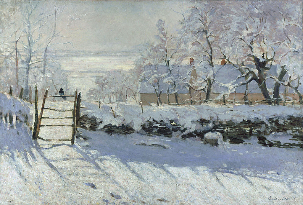 Клод Моне "Сорока". 1868-1869. Картина находится в парижском музее Орсе