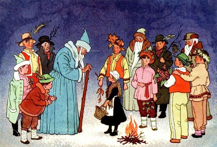 Падчерица у костра братьев-месяцев  (источник фото: https://pickimage.ru/detskie-risunki/skazka/12-mesyacev/?unapproved=3655&moderation-hash=62d5415ad1ee28eb61f01d1a5d21902c )