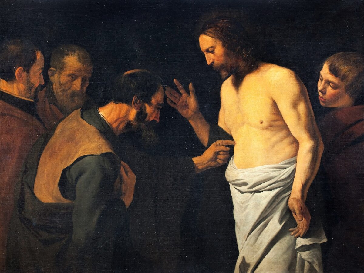 Фома Неверующий и Иисус Христос.