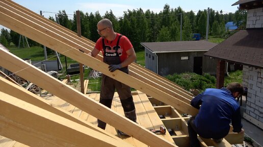 Как сделать двухскатную крышу дома своими руками видео урок - ремонты-бмв.рф