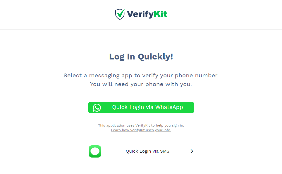 Страница входа GetContact