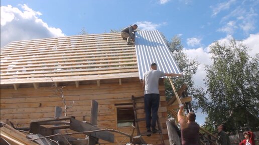 Двускатная крыша своими руками