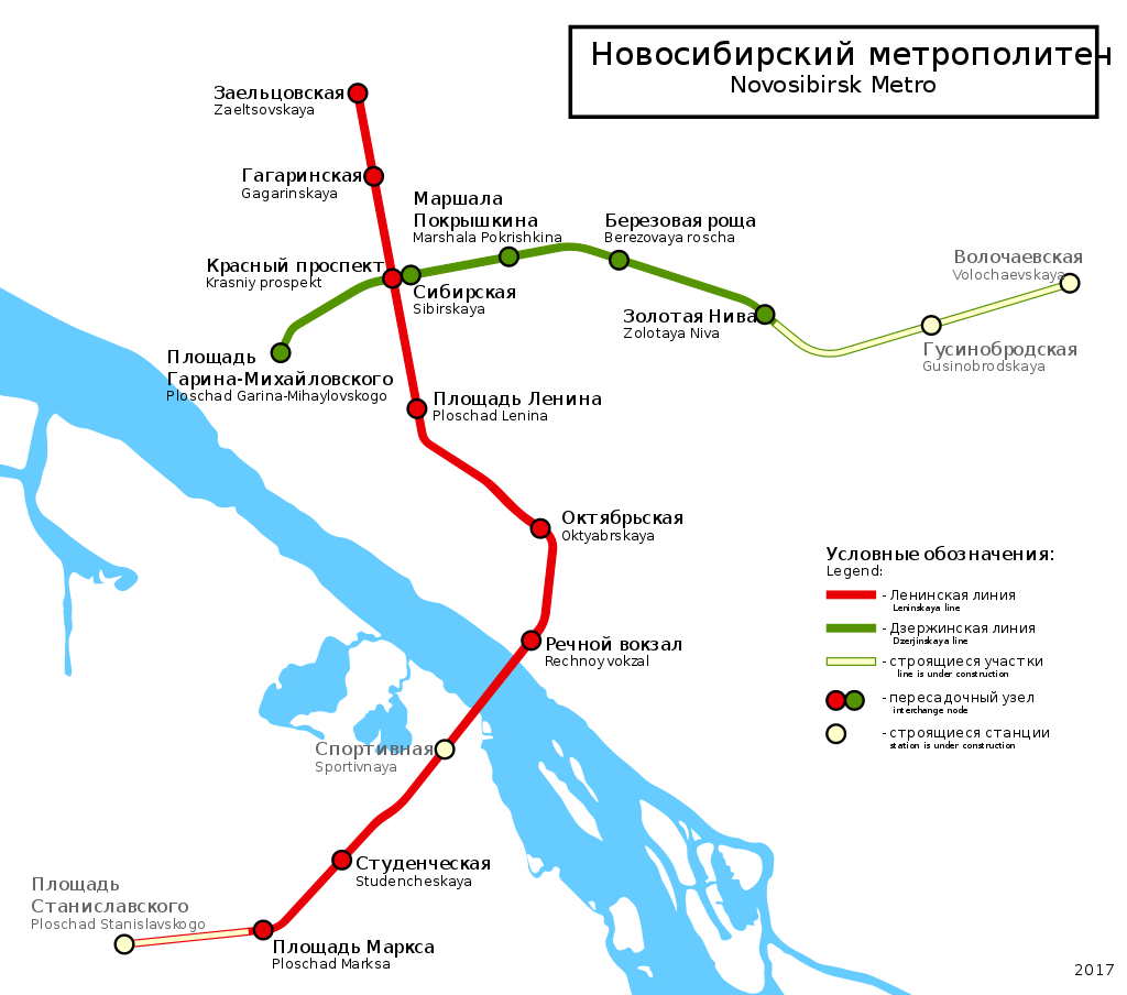 схема метро в новосибирске