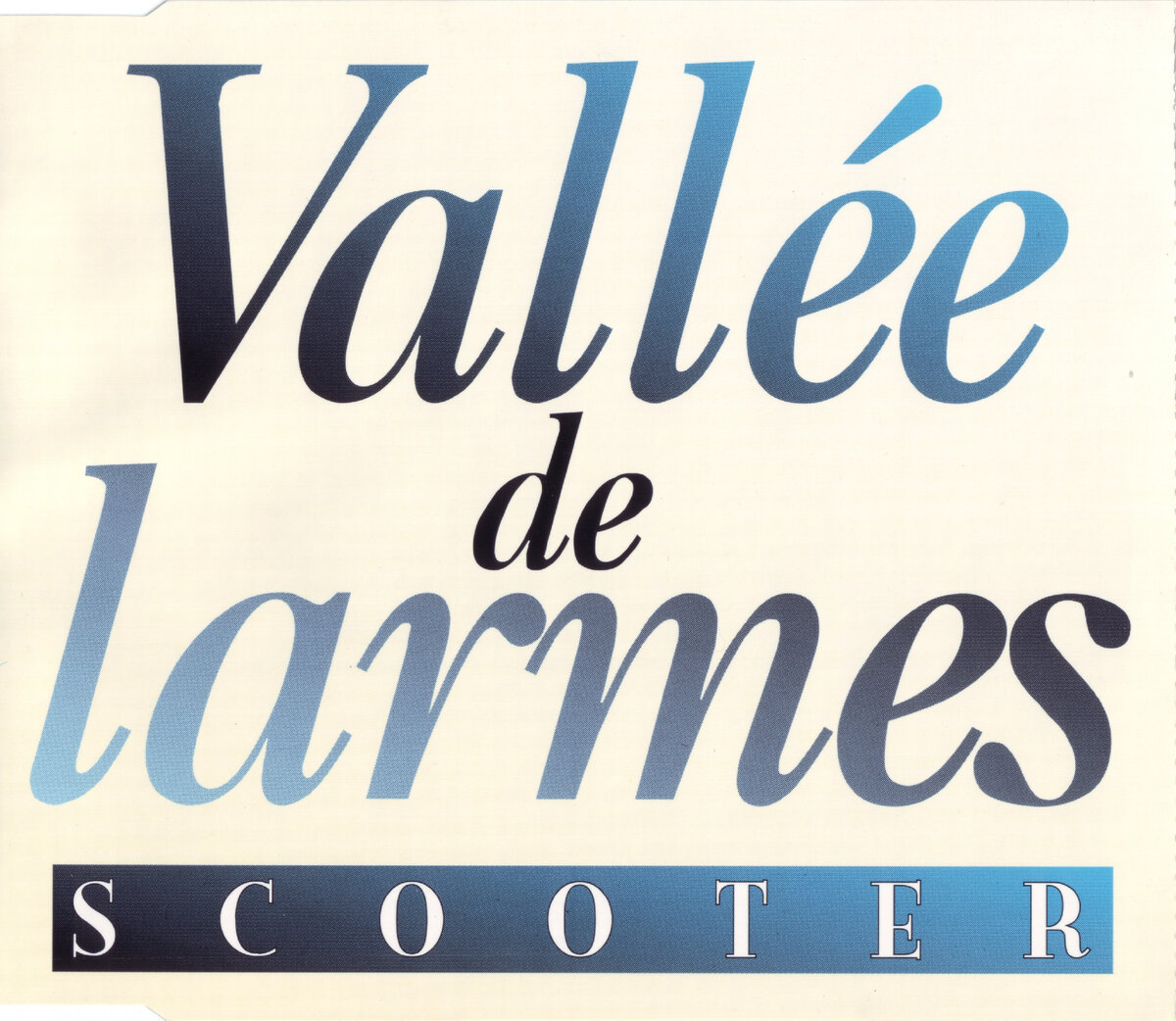 Скан обложки макси-сингла  "Vallée de larmes" 