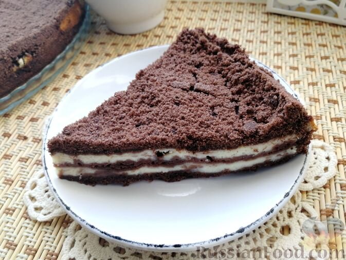 масло сливочное, сахар, мука, разрыхлитель, какао-порошок, творог, яйца, ванилин, крахмал