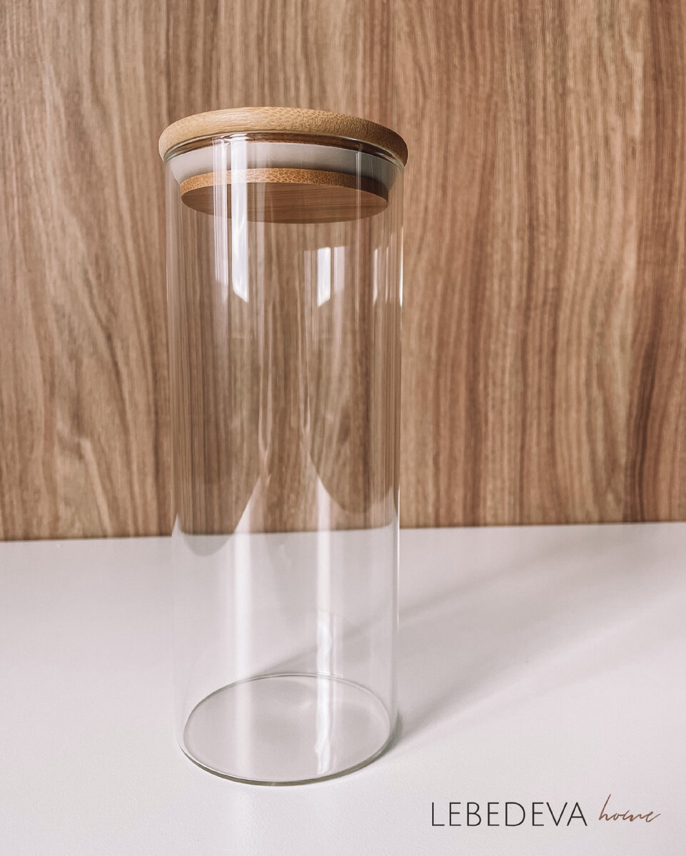 Банка для сыпучих продуктов с крышкой и набором наклеек от Lebedeva Home, 850 мл, арт. LH_1022243