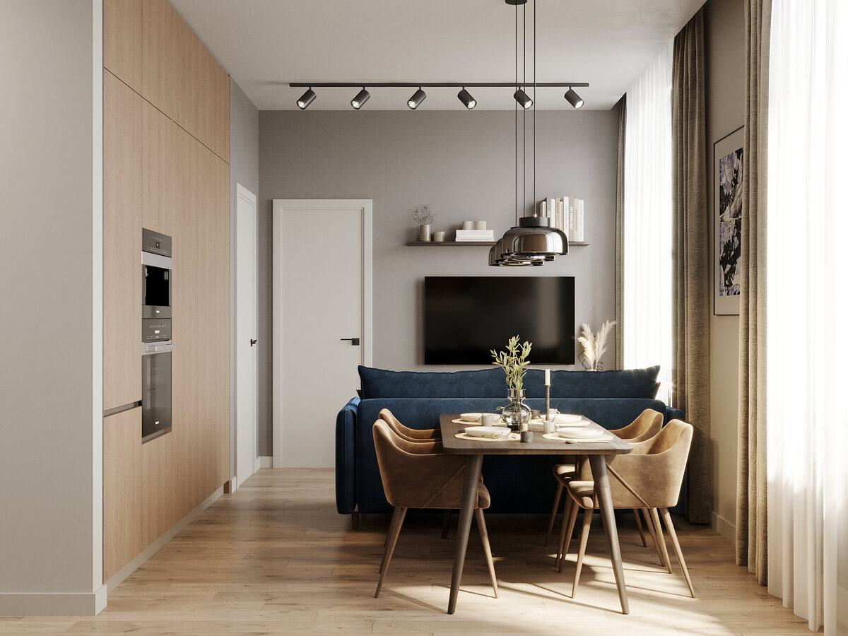 Классическая распашная дверь в одном из наших проектов