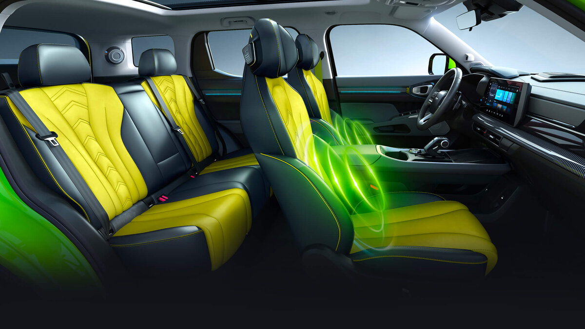 На фото: аудиосистема кроссовера Haval Cool Dog 