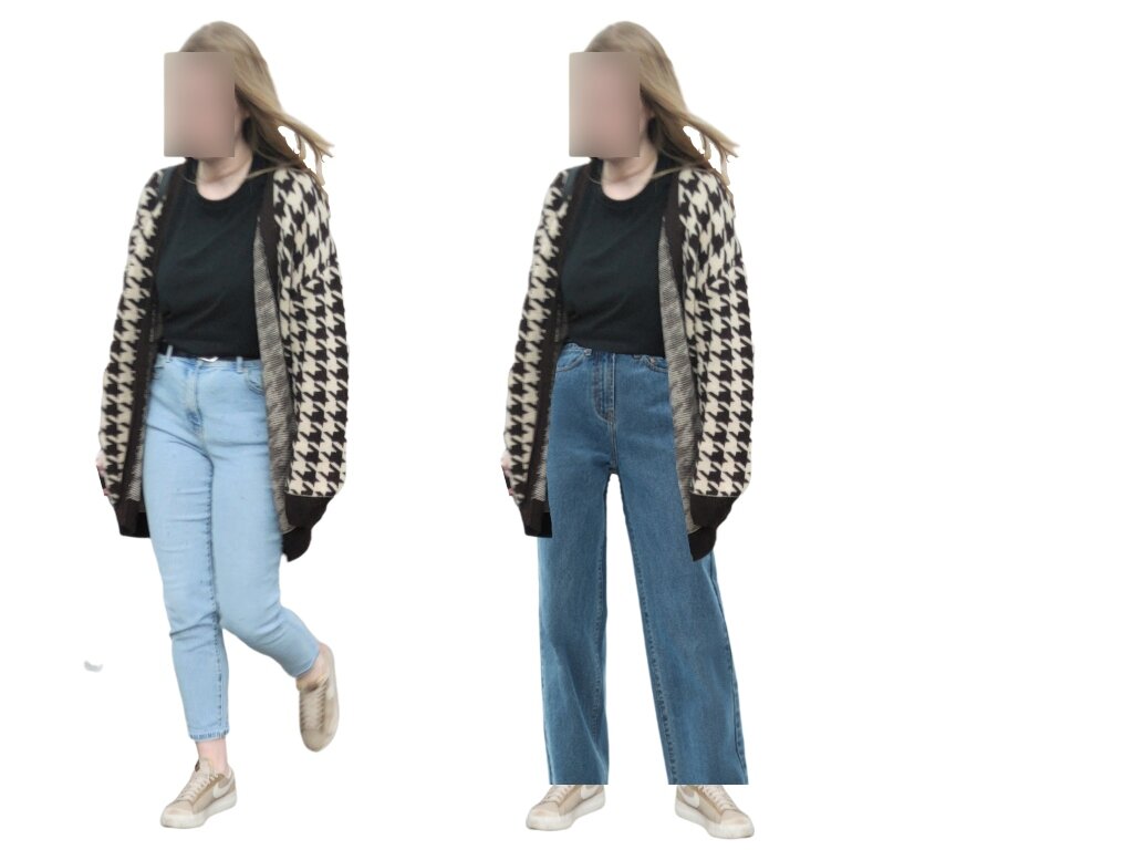 Джинсы заменили на современные. Нет, они не выйдут из моды в следующем году.