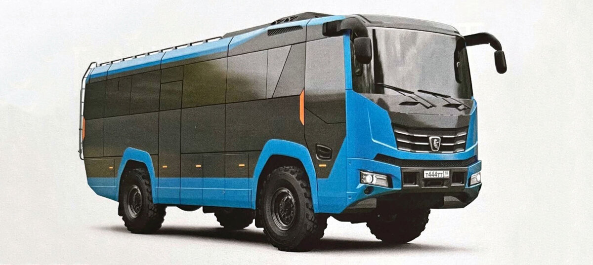 Рендер полноприводного автобуса КамАЗ