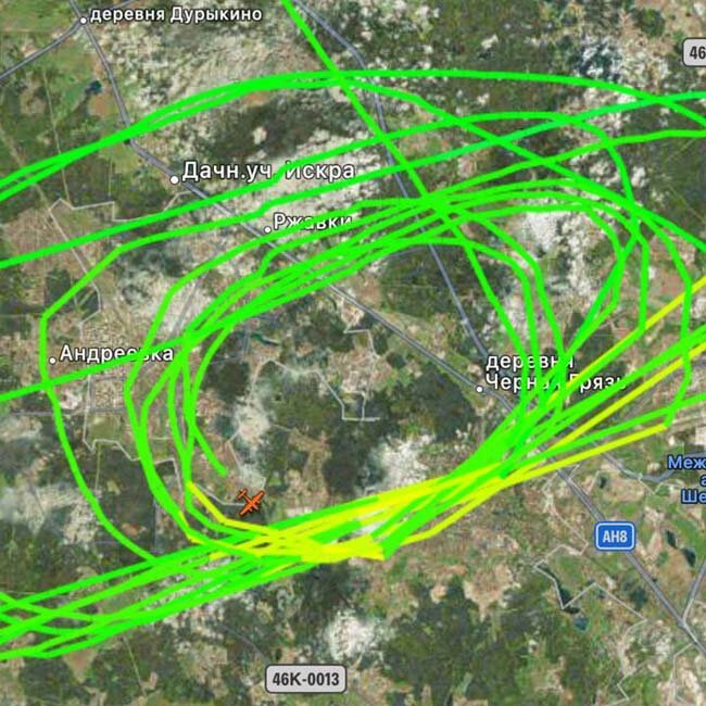   Траектория облета с сайта flightradar.com