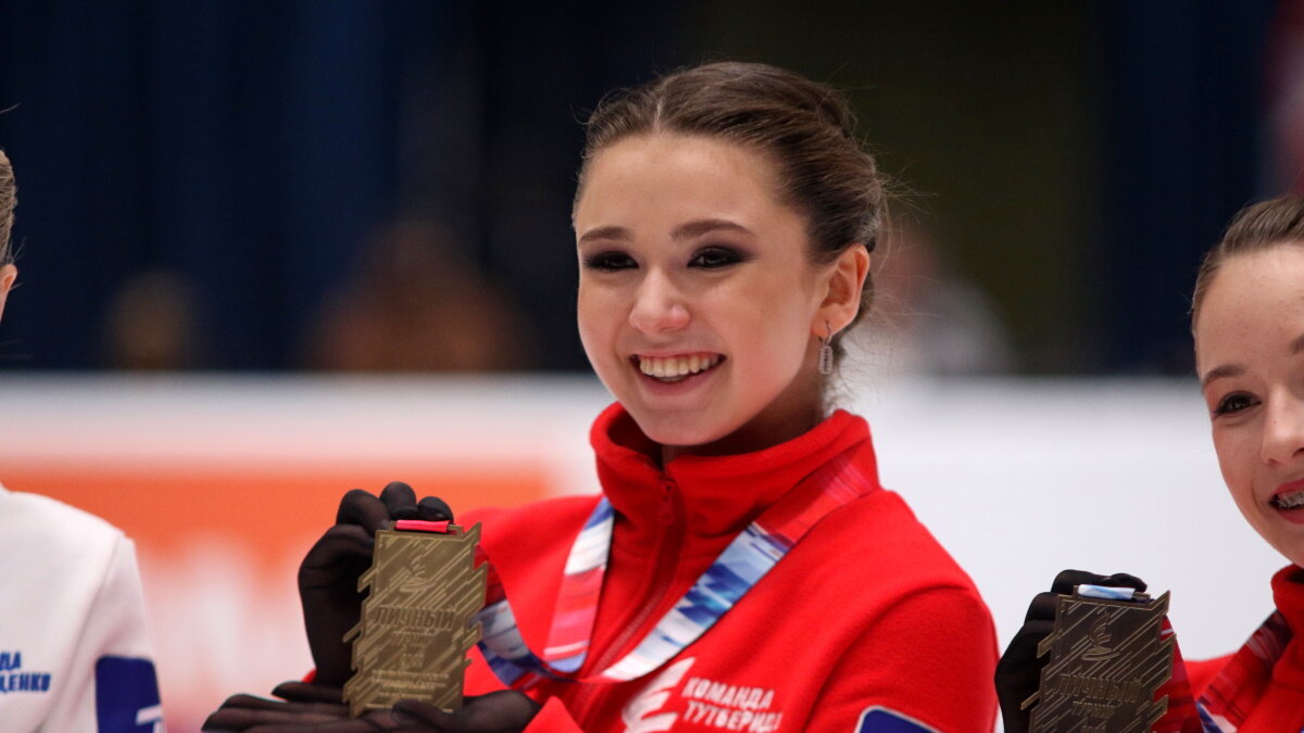    Камила Валиева выиграла чемпионат России по прыжкам в Санкт-Петербурге. Фото: GLOBAL LOOK PRESS