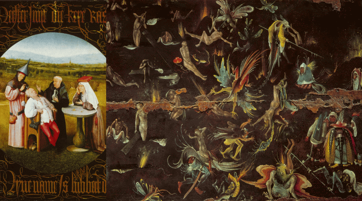 Иллюстрация: Иероним Босх (1450 - 1516) "Извлечение камней глупости" и "Страшный суд"