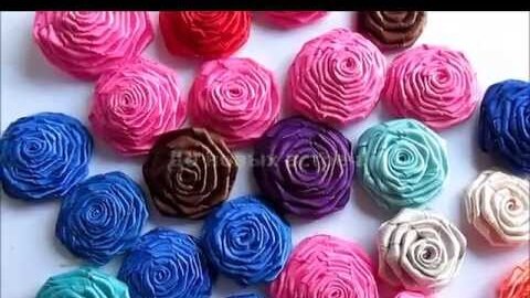 How to make roses: tutorial. Роза из атласной ленты: канзаши. Как сделать розу из лент: видео урок