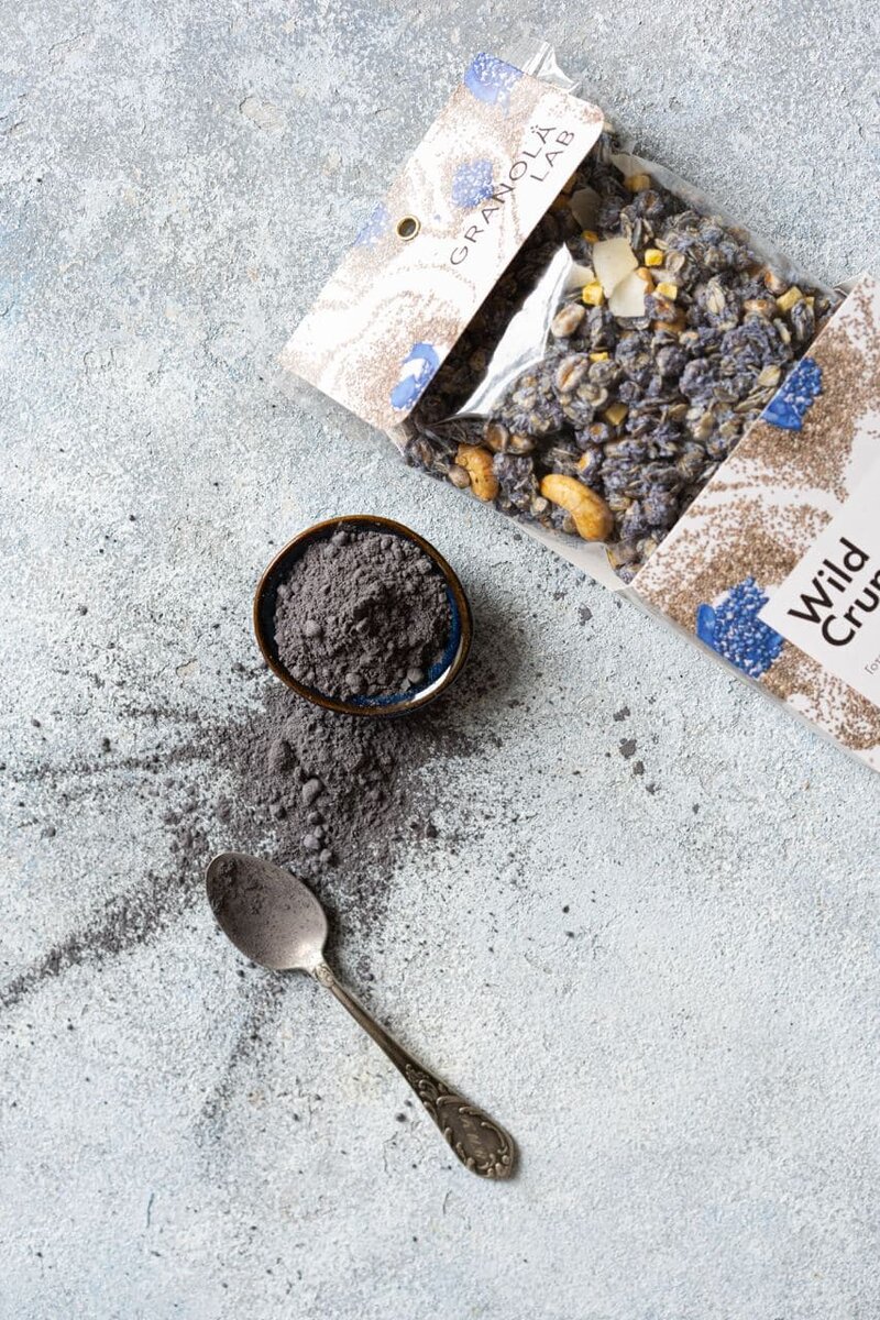 Голубая матча и гранола «Манго, маракуйя + клетчатка»