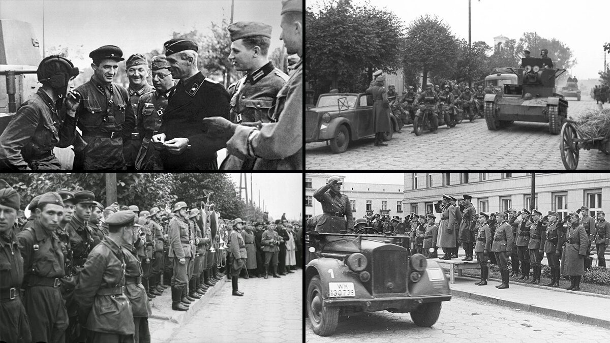 Совместный парад РККА и вермахта в Бресте. 1939 г.