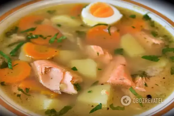 Уха из красной рыбы