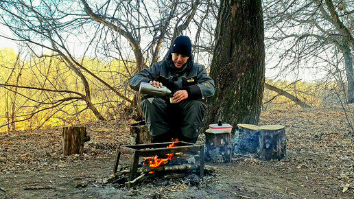 На рыбалку в холод и шквальный ветер! Рыбалка на сало и опарышей