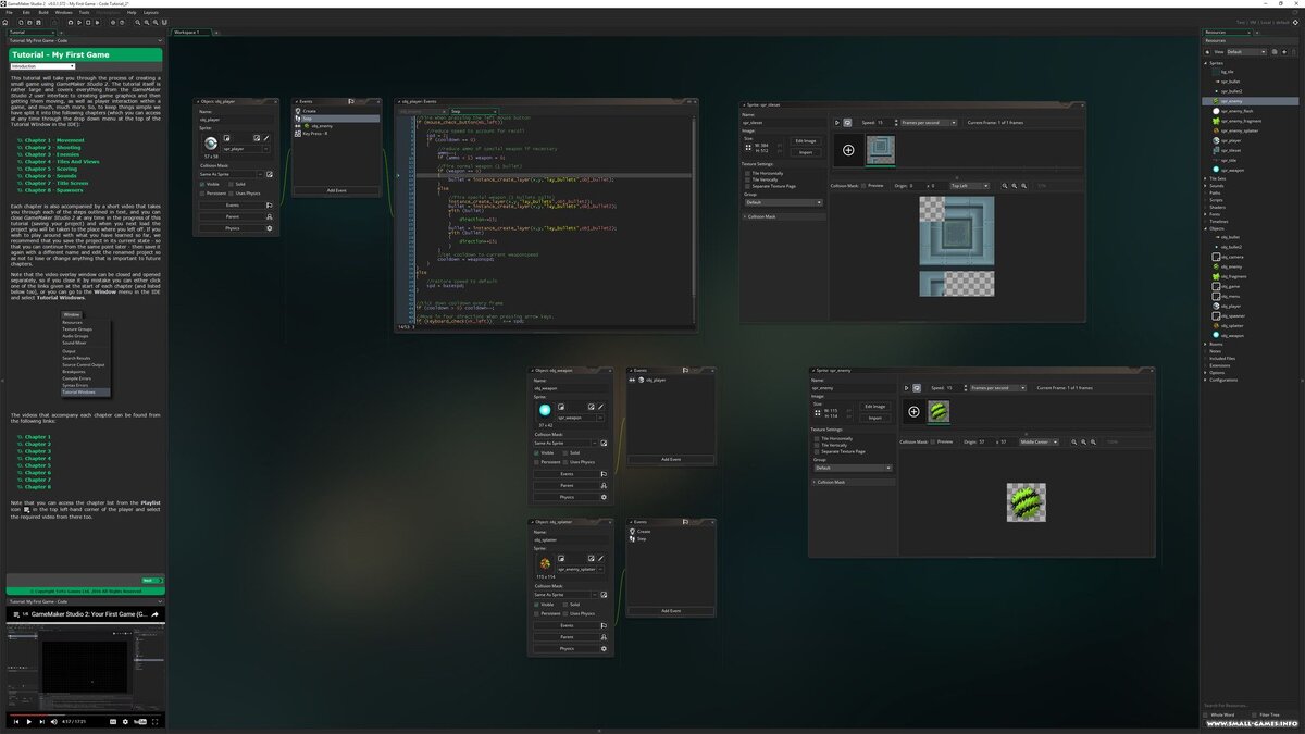Интерфейс программы Game Maker Studio