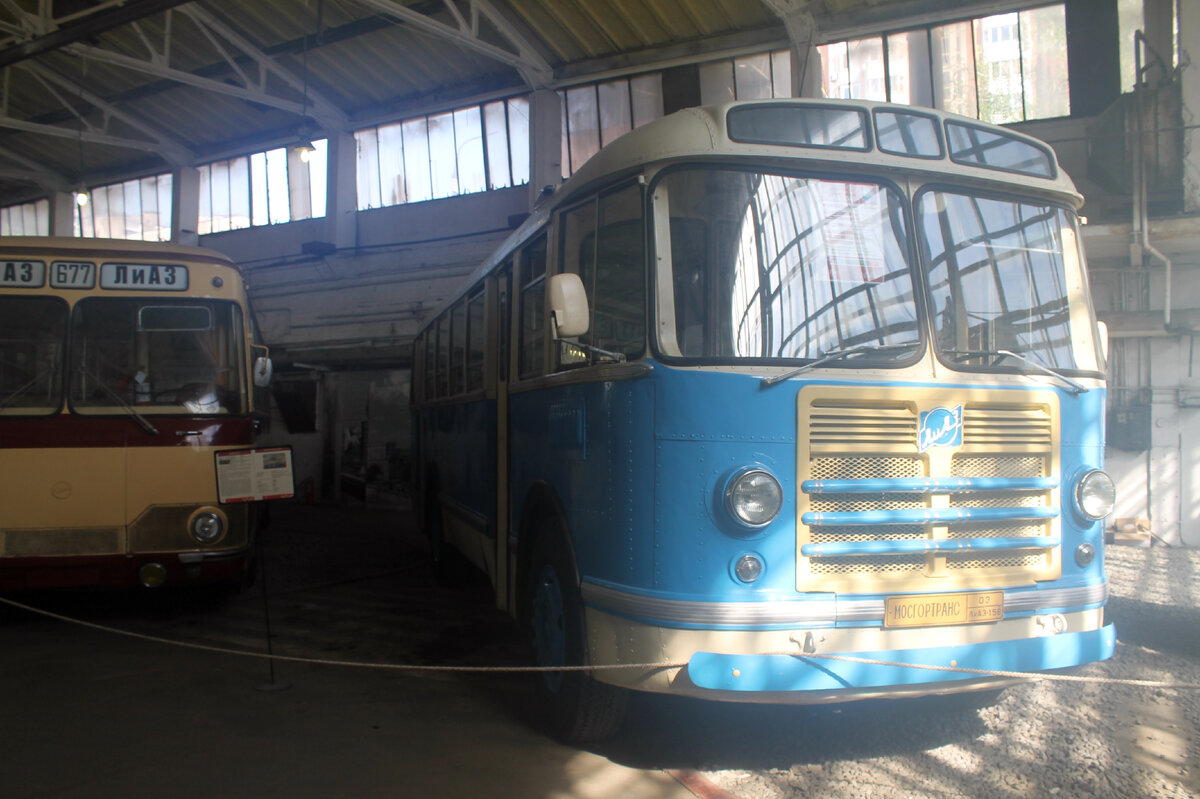 г. Москва, музей "Московский транспорт", 2018 г., автобус ЗиЛ-158, построенный на ЛиАЗе