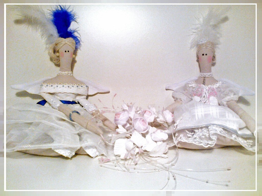 Первые куклы тильда)) 