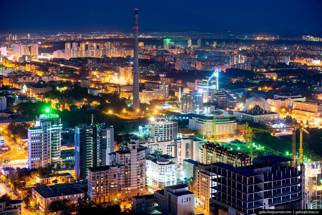 Екатеринбург с высоты птичьего полёта.
