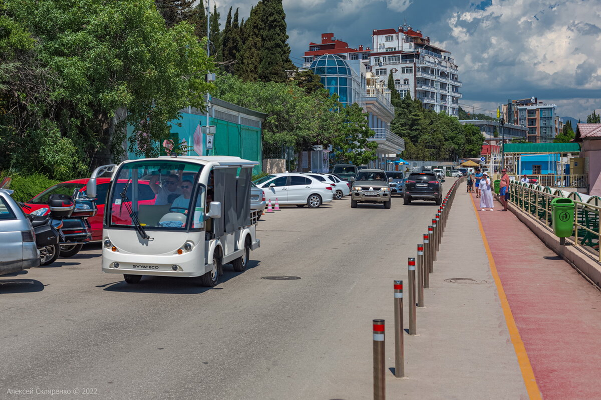 Электрокары на набережной Профессорского уголка