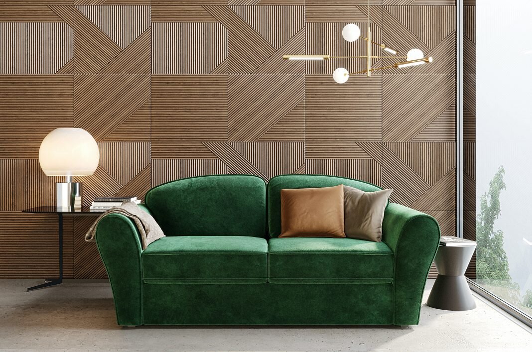 Диван-кровать FLOYD 6 зеленого цвета