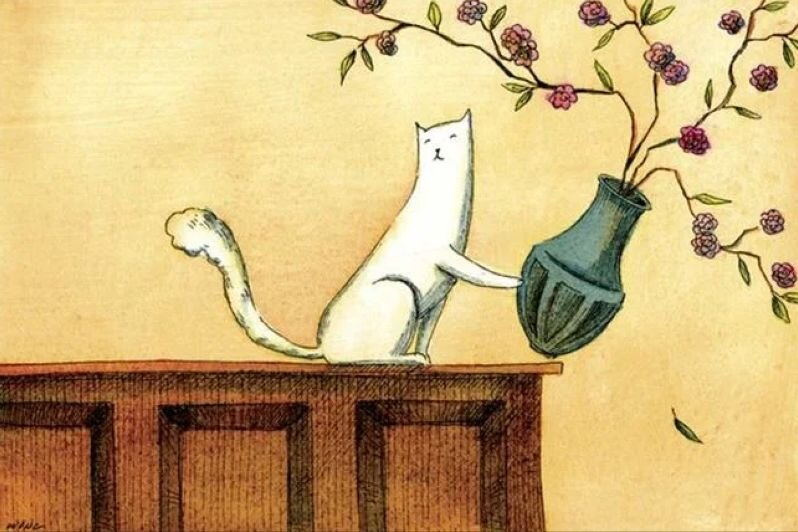 Рисуй скидывай. Кошка роняет вазу. Кот разбил вазу. Кошка уронила вазу. Ваза кот.