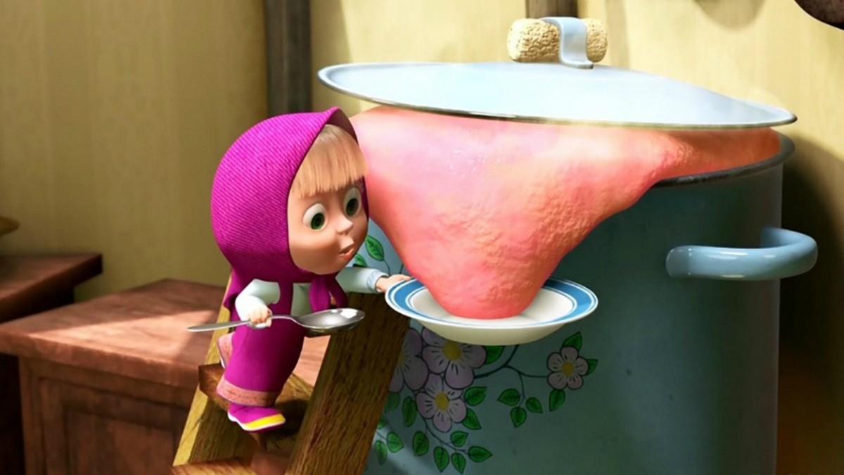 Кадр из мультфильма "Маша и Медведь"