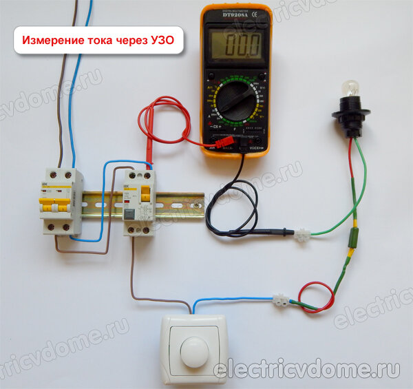 Подключение измерительного прибора к электрической цепи для определения электрического тока